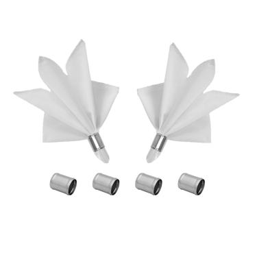 Imagem de Porta Guardanapo Anel Argola Aço Inox Mesa Posta 6un