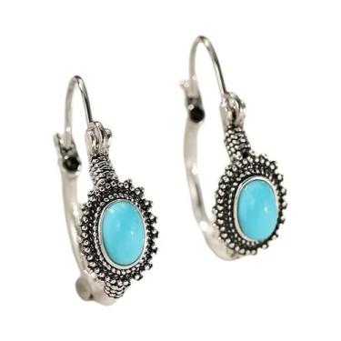 Imagem de Brincos Pendentes De Pedra Verde Para Mulheres, Estilo Boêmio, Moda Re