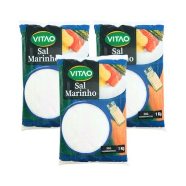 Imagem de Kit com 3 Pacotes de Sal Marinho de 1kg cada - Vitao