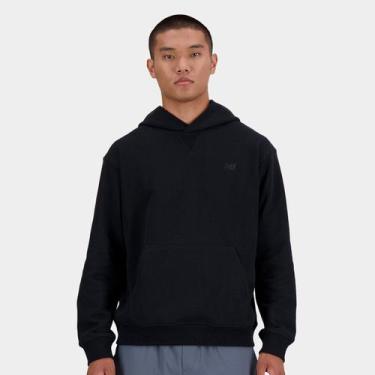 Imagem de Casaco New Balance Athletics Small Com Capuz Masculino, Preto, M