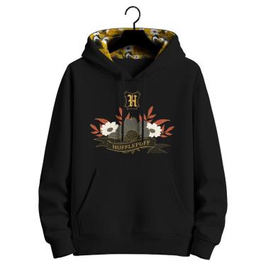Imagem de Moletom Harry Potter Casas de Hogwarts Unissex Blusa de Frio Canguru com Capuz Estampad...