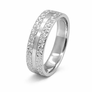 Imagem de Aliança em Prata 925 Diamantada - Joia de Compromisso - Justino Ribas,