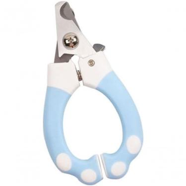 Imagem de Alicate Cortador de Unha Pet para Cães e Gatos Pequeno e Médio Porte em Plástico e Metal Azul e Rosa Tamanho m 1 Unidade