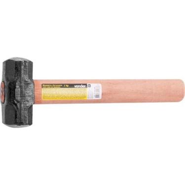 Imagem de Marreta oitavada 1,0kg aço forjado cabo madeira - Vonder