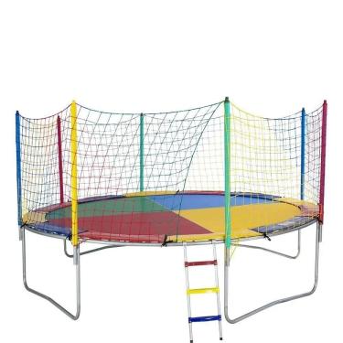 Imagem de Pula Pula 4,27m Papibrink Colorida até 280kgs c/ Sup. p/ Pés