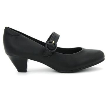 Imagem de Sapato Feminino Modare 7005.668 Salto Baixo Grosso Scarpin Social, 36,