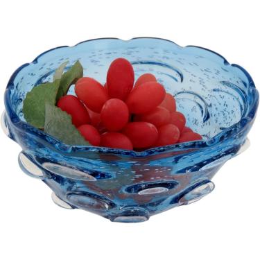 Imagem de CENTRO MESA HOME&CO PALAZZO VIDRO 9x18x18cm AZUL