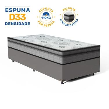Imagem de Cama Box com Colchão de Espuma D33 Pillow In Ortopédico Anjos Ortosleep Solteiro 88cm