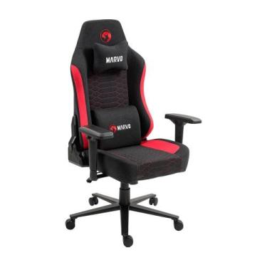 Imagem de Cadeira Gamer Marvo CH-178, Até 150 Kg, Vermelha - MARVO CH-178 gaming