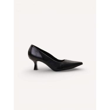 Imagem de Scarpin Couro Salto Taça Preto - Daflon, 35