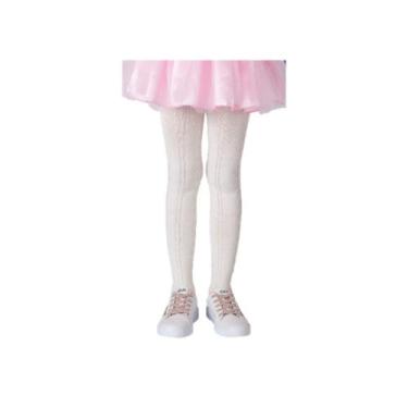 Imagem de Meia calça bebê algodão trabalhada Duck ref 6044 - Duck way, P, Rosa