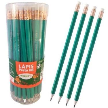 Imagem de Kit com 20 Lapis de Escrever preto HB Verde sextavado. - leoeleo