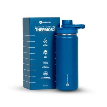 Imagem de Garrafa Thermos 500ML Azul Marinho - Goldentec