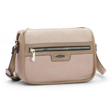 Imagem de Bolsa Feminina Transversal Chenson CG84457 Mini Textura, Nude