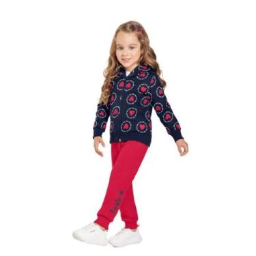 Imagem de Conjunto Moletom Casaco com Capuz e Calça Infantil Menina Kyly 207.967