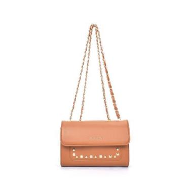 Imagem de Bolsa feminina transversal macadamia mc125 tachas, Marrom