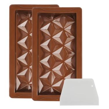 Imagem de Molde de barra de chocolate Muswelf New 2 peças de silicone espesso