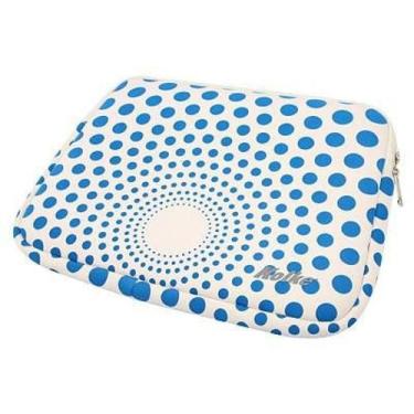 Imagem de Pasta P/ Note Kolke 14 Neoprene Branca C/ Bolinhas Azuis Kolke Nbg245