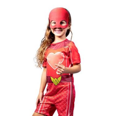 Imagem de Fantasia Super Sereia Infantil Original Aventureira Vermelha - Super M