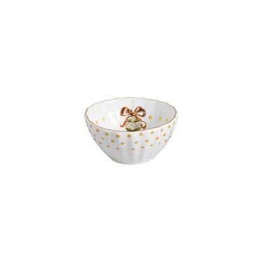 Imagem de Bowl Cereal Cheers de Noel Natalino em Cerâmica para Cereais Sopas Sobremesas Mesa Posta Maison Blanche