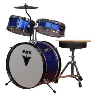 Imagem de Bateria Infantil 3 Pçs 14" Azul PHX BIP-14 Azul