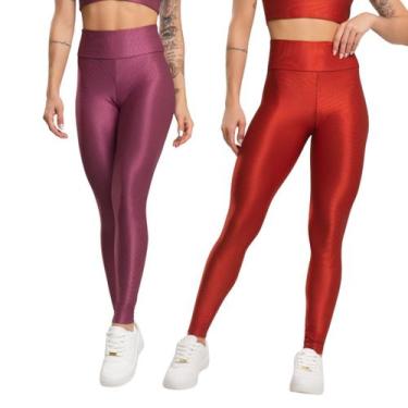 Imagem de KIT 2 Calça Legging Fitness Esmeralda Bella Fiore Roupa Para Academia 
