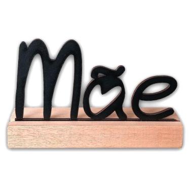 Imagem de Frase Palavra De Mesa Em Mdf Com Base De Madeira De Pino Mãe - ARTE NA
