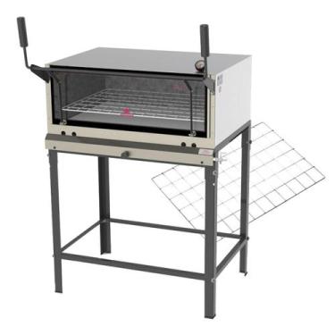 Imagem de Forno Assador Refratário Lastro Pizza Pão Gás PRP-860 + Grade Extra - 