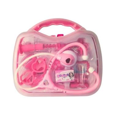 Imagem de Maleta Médica Infantil Com Luz Som E 10 Acessórios Rosa BBR - R2979 - 