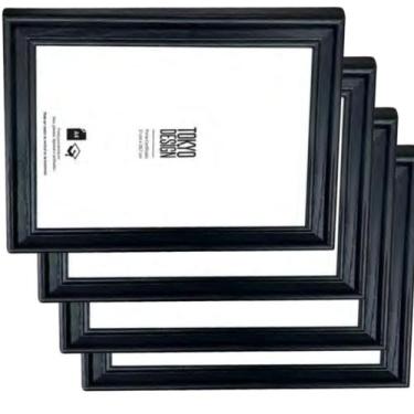 Imagem de Kit 6 Porta-Certificados Diploma Preto Tamanho A4 Grande 21 Cm x 29,7 