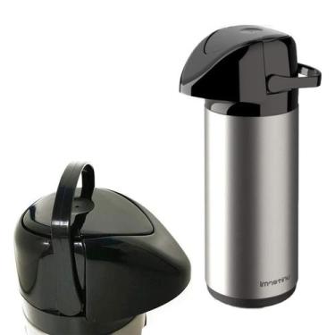 Imagem de Kit 2 Garrafas Térmicas Unitermi Verona Inox 1L Café, Chá e Água Quent