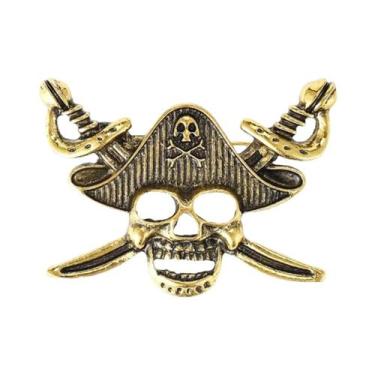 Imagem de Broche De Caveira Unissex Feminino Com Strass, Alfinete De Lapela De M
