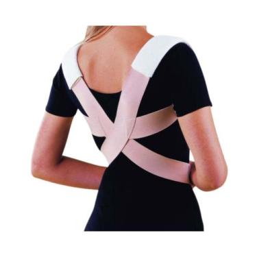 Imagem de Espaldeira Elástica Corretor Postural Bege - Mercur, G/GG