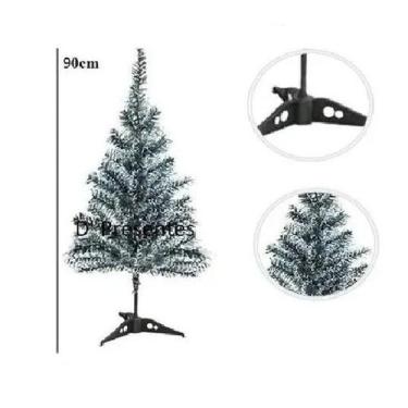 Imagem de Árvore Pinheiro Natal Pequena 90cm Verde/nevada/br - Simples - D' Pres