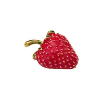 Imagem de Broche Frutas Coloridas Esmaltadas Dourado - - Pistache Acessórios, Do