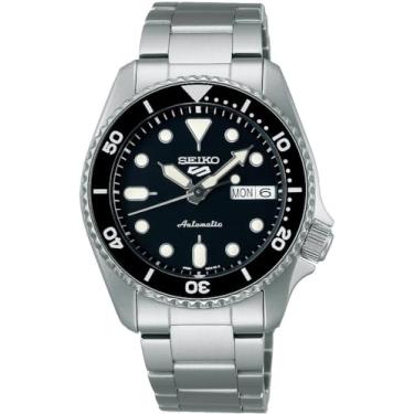 Imagem de SEIKO 5 Relógio esportivo masculino com mostrador preto automático SRPK29K1