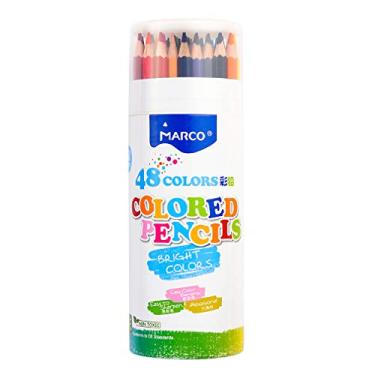 Imagem de Lápis de cor suave e oleoso, 48 cores, traços suaves