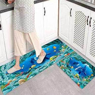 Imagem de jia cool 1 peça conjunto de tapete de cozinha antiderrapante tapete para capacho de cozinha conjunto de tapete de corredor design (40,64 x 60,96 cm)