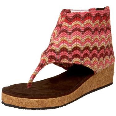 Imagem de Sun Luks by Muk Luks Sandália Gondola feminina, Coral, 10