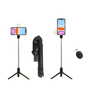 Imagem de Tripod Selfie Stick Tripé 2 em 1 Pau de Selfie com Flash Ring Light Luz Para Fotos e Vídeos Youtuber + Controle Para Fotos - Bella Net
