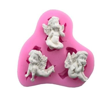 Imagem de Molde De Silicone Anjos Pequenos, Batizado