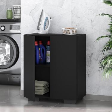 Imagem de Armário Lavanderia com 2 Portas Multimóveis MP5023 Preto