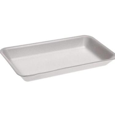 Imagem de Bandeja De Isopor Rasa Branca Fr-02 Com 50 Unidades