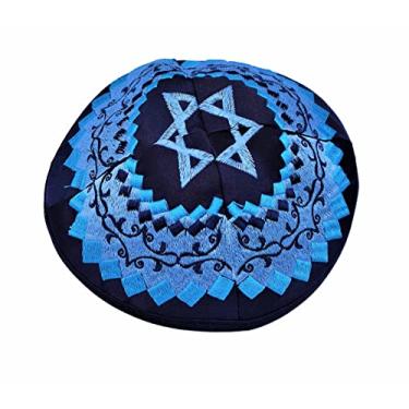 Imagem de Kipa Judaico Estrela De Davi Bordado - Original De Israel