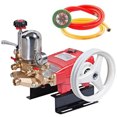Imagem de Bomba de Pistão Profissional Kawashima S22F 800rpm, Pressão de 40 Bar e Polia de 7,5 Polegadas e Vazão Média de 18 Litros por Minuto Com Cabeçote de Ferro é Ideal Para Montagem de Lavadoras de Veículos e Pátios