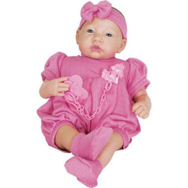 Imagem de Boneca Bebê Reborn Coleção Ninos Pesadinho Menina Rosa - Cotiplas