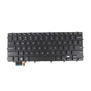 Imagem de Novo teclado para Dell P55F P56F 0GDT9F GDT9F NSK-LV0BW, XPS 15 9550 15BR N7547 N7548, 15 7558, 15 7568, Inspiron 15 7000 15-7558 15-7568 com retroiluminação, sem moldura preta EUA