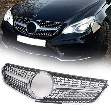 Imagem de FINMOKAL Grade dianteira para Mercedes Benz Classe E W207 C207 Coupe 2009-2013 Sil Diamond Look