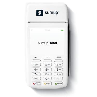 Imagem de Sumup Máquina de Cartão Total, Sem aluguel com Bateria recarregável,chip 3G Grátis e conexão Wi-Fi, Branco