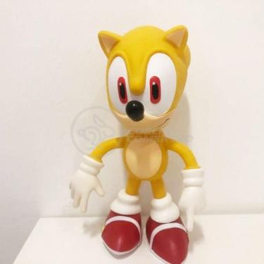 Imagem de Boneco Action Figure Sonic Amarelo Articulado 23cm